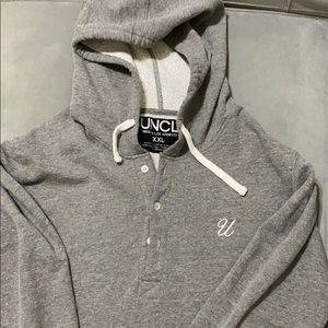 UNCL Button Up Sweatshirt with hoodie